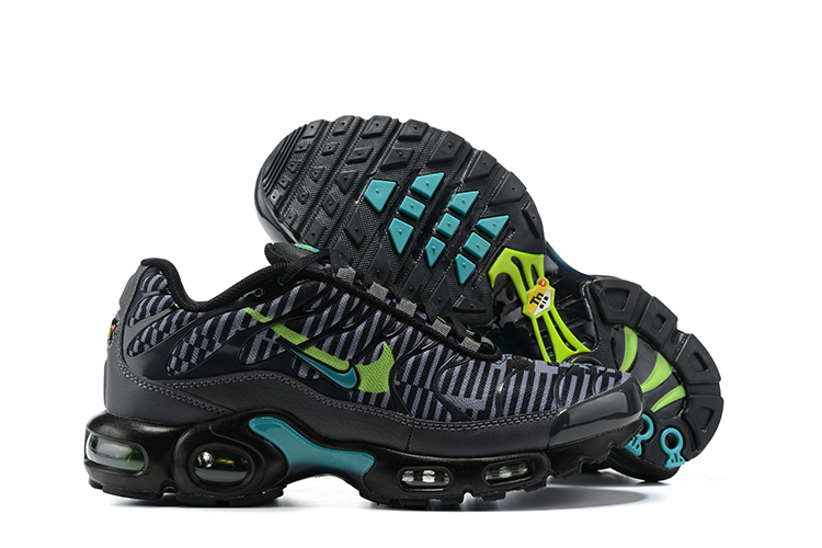 New Nike Air Max Plus Carbon Grey Black Green Shoes